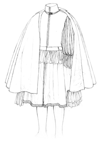 Doublet, breeches & cloak c.1660