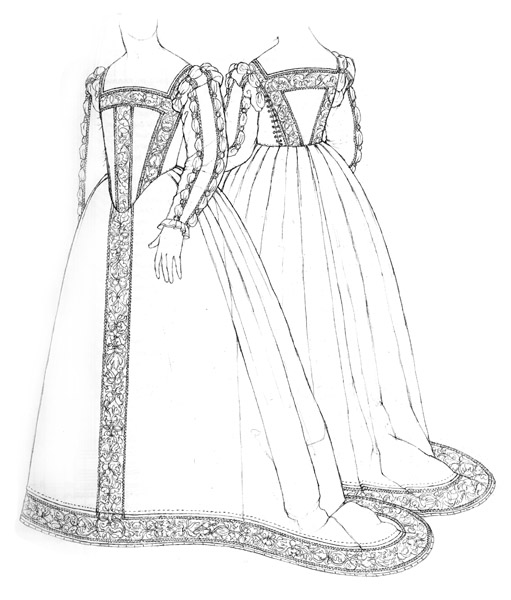 Satin gown c.1562