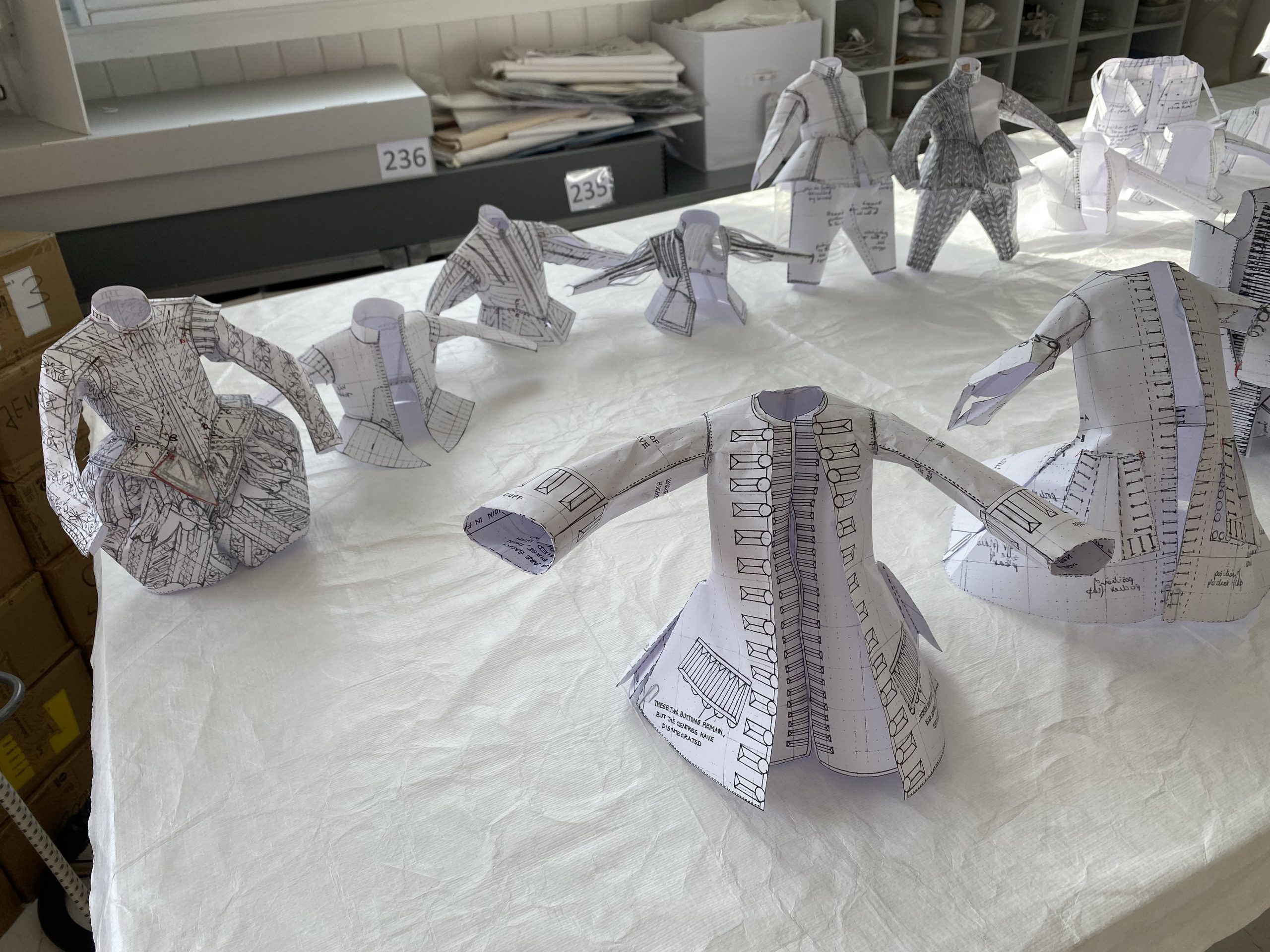 Half-scale paper models
